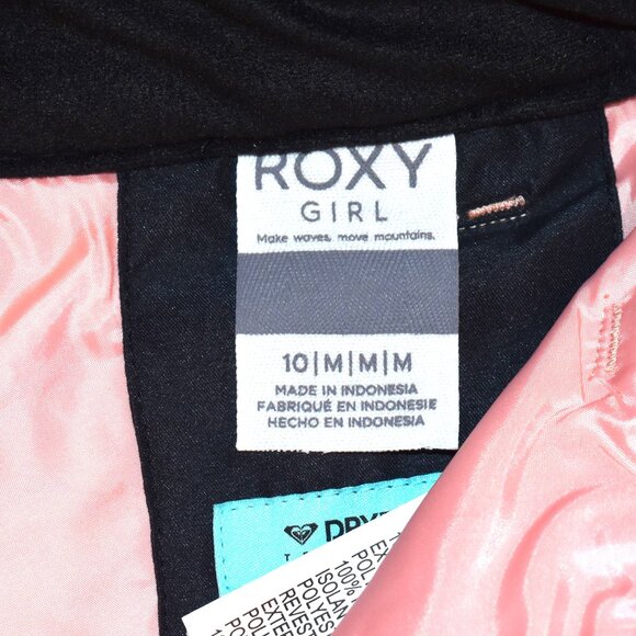 NWT Roxy Girl Pink Backyard Snow Pants Sz 10/M - Picture 5 of 5